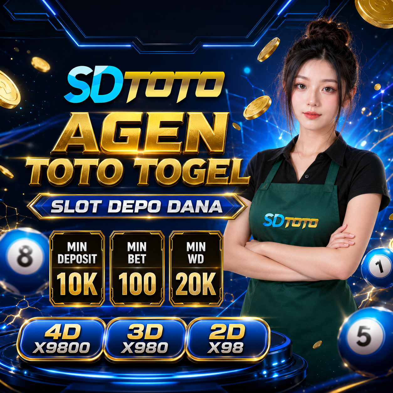 Ilustrasi topik agen togel toto deposit dana